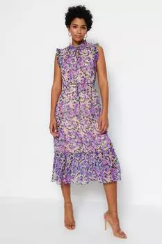 Платье Trendyol тканое, фиолетовый