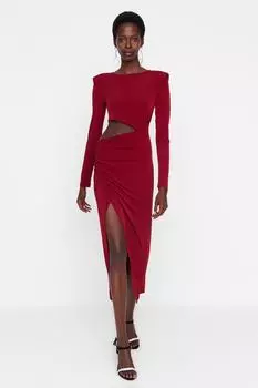 Платье Trendyol вечернее, бордовый