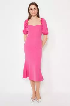 Платье Trendyol вечернее, фуксия