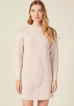 Платье трикотажное Gerade Zopfmuster BONOBO Jeans, цвет creme