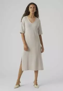 Платье трикотажное VMEDDIE Vero Moda, цвет oatmeal