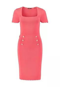 Платье трикотажное, волнистый подол, длина до колена, для женщин zero, цвет Porcelain