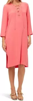 Платье Trina Turk Catamaran Midi Dress, цвет Coral Crush