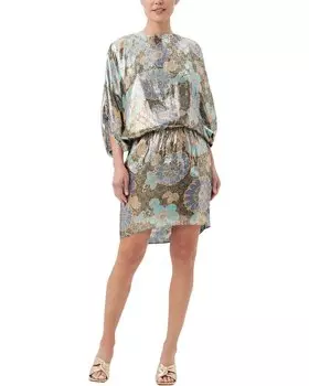 Платье Trina Turk Manhattan из смесового шелка, синий