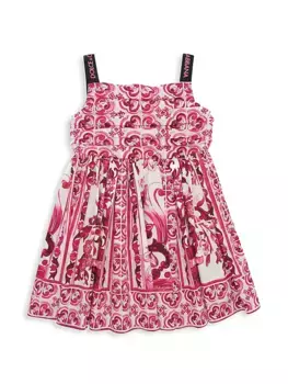 Платье Tris Maioliche для девочек Dolce&Gabbana, фуксия