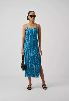 Платье-труба CAIA TIE DYE DRESS Colourful Rebel, бирюзовый