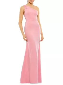 Платье-труба на одно плечо Mac Duggal, розовый
