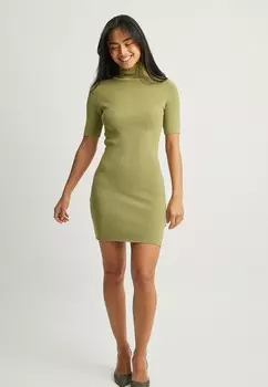 Платье-труба ROLLKRAGEN NA-KD, зеленый