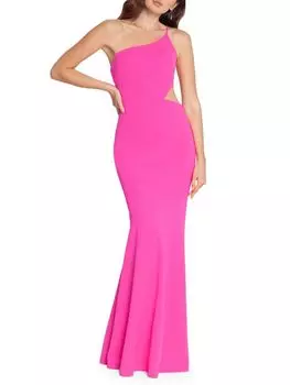 Платье-труба с аквалангом на одно плечо Betsy & Adam, розовый