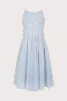 Платье Truth с рюшами и пайетками Monsoon, синий