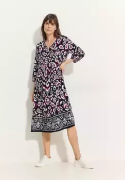 Платье-туника Cecil с принтом по всей поверхности, черный