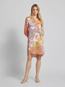 Платье-туника длиной до колена с рукавами 3/4 Emily Van den Bergh, оранжевый