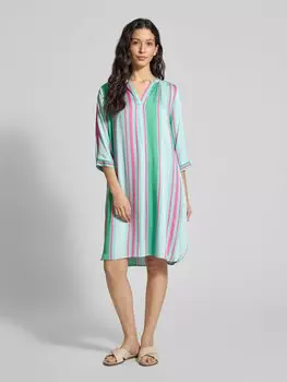 Платье-туника длиной до колена с рукавами 3/4 Milano Italy, зеленый