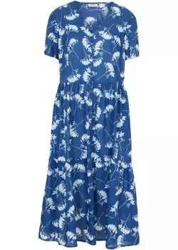 Платье-туника длины миди John Baner Jeanswear, синий