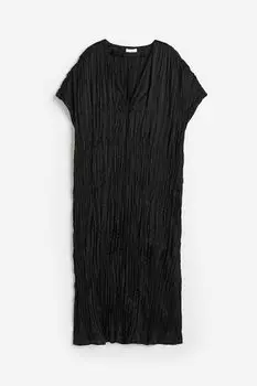 Платье-туника H&M Pleated, черный
