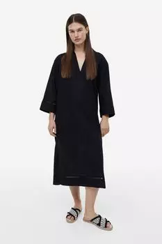 Платье-туника из смесового льна H&M