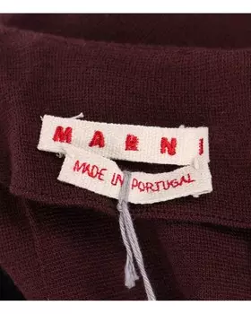 Платье-туника Marni из темно-синего и бордового акрила, синий