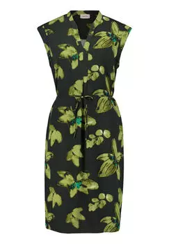 Платье-Туника с цветочным принтом Cartoon, зеленый