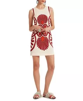 Платье-туника с медальоном и эластичным узором La DoubleJ, коричневый/бежевый