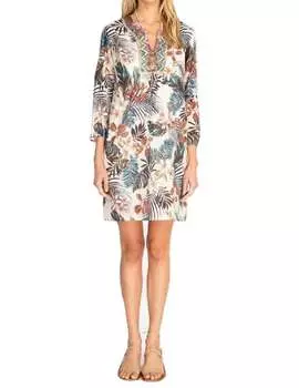 Платье-туника с расклешенными рукавами в цвете Multi Johnny Was