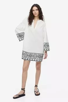 Платье-туника с вышивкой H&M
