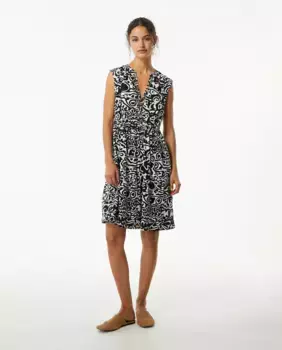 Платье-туника с вышивкой Sfera, черный