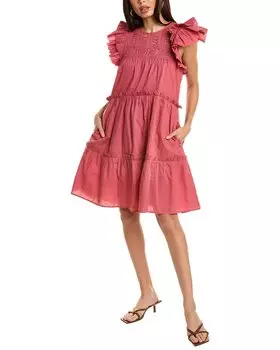 Платье-туника SEA NY Thora Thread Pull, розовый