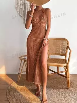 Платье-туника Shein, коричневый