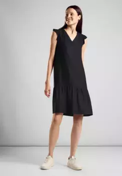 Платье-туника STREET ONE с рукавами-тюльпанами, черный