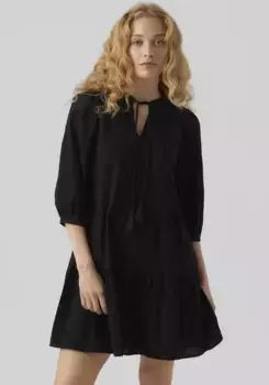 Платье-туника Vero Moda "VMPRETTY 3/4 TUNIC NOOS", черный