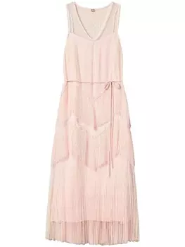 Платье TWINSET из плиссированного тюля, розовый