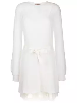 Платье TWINSET с бантом, белый