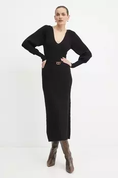 Платье Twinset с добавлением шерсти, черный