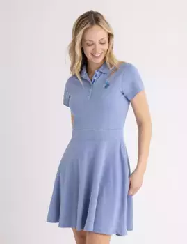 Платье U.S. Polo Assn Interlock Heather Fit And Flare, синий