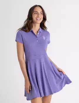 Платье U.S. Polo Assn Interlock Heather Fit And Flare, лавандовый