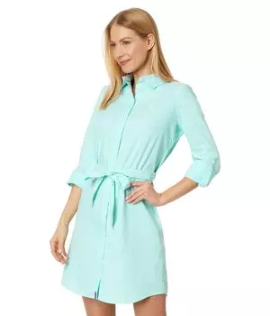Платье U.S. POLO ASSN., Long Sleeve Solid Stretch Oxford Dress