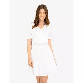 Платье U.S. Polo Assn Short Sleeve Eyelet Ruffle, белый