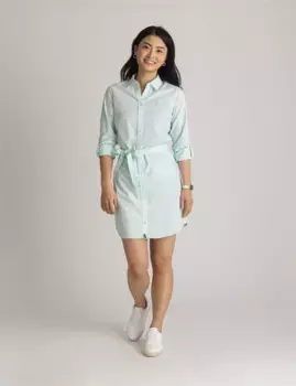 Платье U.S. Polo Assn Solid Oxford, бирюзовый