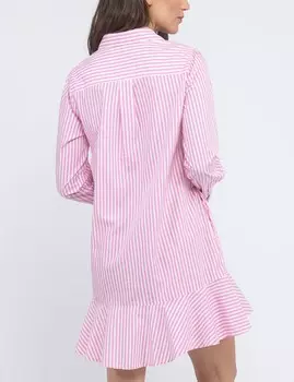 Платье U.S. Polo Assn Striped Drop Peplum Shirt, розовый
