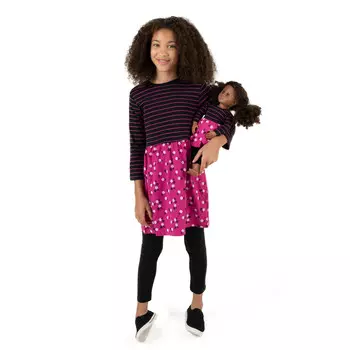 Платье-юбка для девочек и подходящее кукольное платье Leveret, цвет Flower