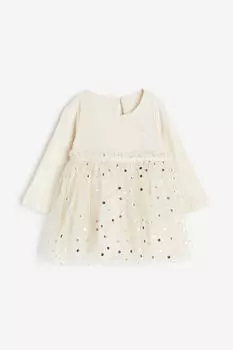Платье-юбка из тюля H&M, бежевый