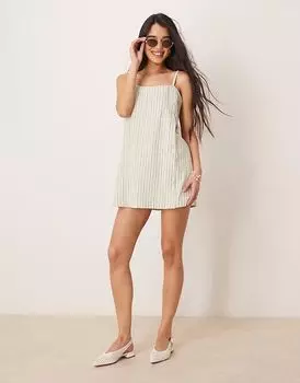 Платье-юбка с пуговицами от Abercrombie & Fitch в зеленую полоску