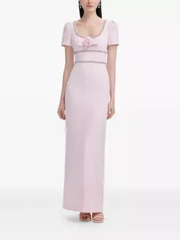 Платье, украшенное кристаллами Self-Portrait, розовый