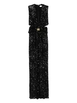 Платье, украшенное пайетками Elisabetta Franchi, черный