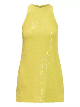 Платье, украшенное пайетками MSGM, желтый