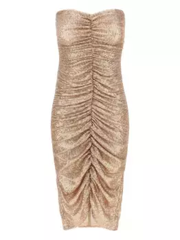 Платье, украшенное пайетками Norma Kamali, нейтральный