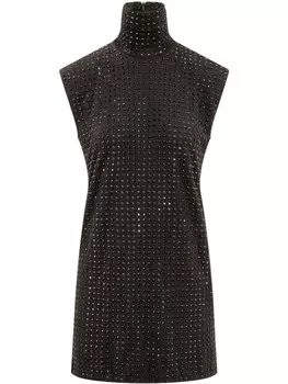 Платье, украшенное стразами Sportmax, черный