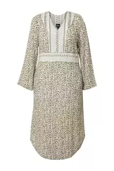 Платье Ulla Popken, цвет Brown/Light green
