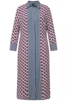 Платье Ulla Popken Dress, цвет marine blue/Red/White
