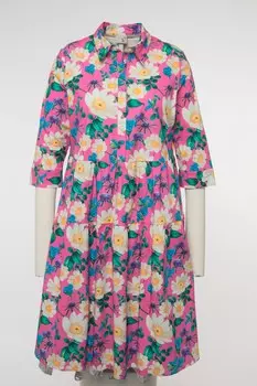Платье Ulla Popken Hemdblusen, цвет fuchsiapink